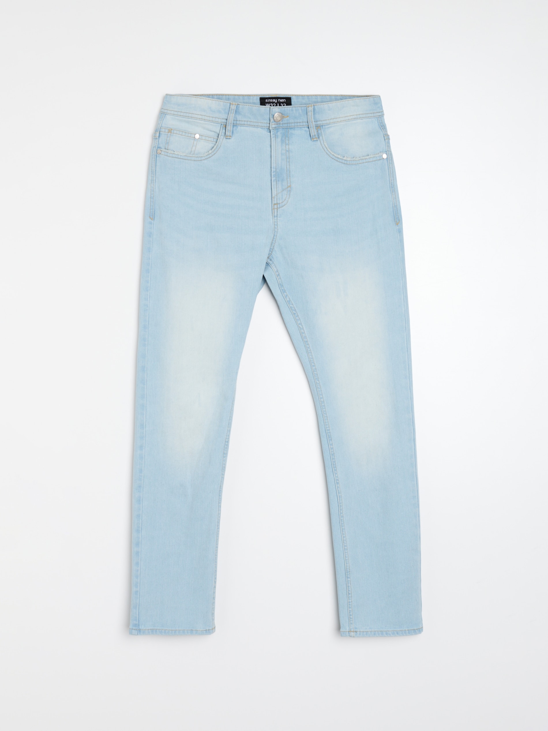 Jeansy regular fit z efektem sprania