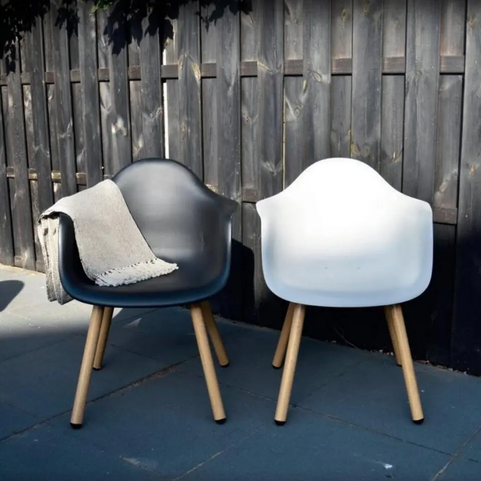 Les - Montreux tuinstoel zwart/naturel