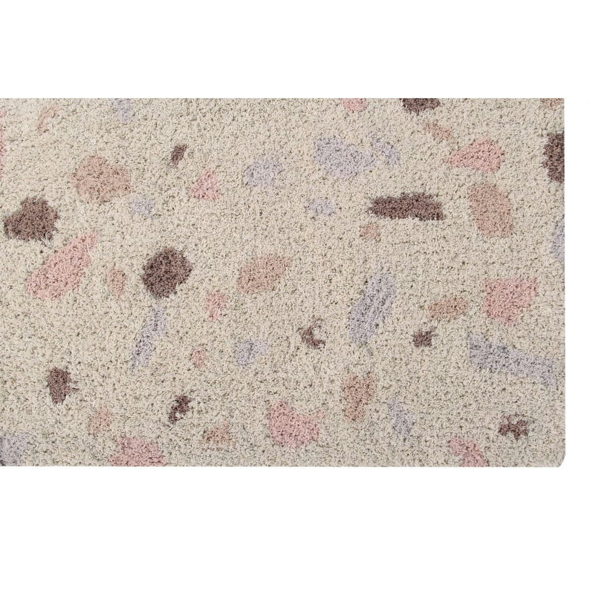 TERRA - Tapis lavable en coton beige 140x200