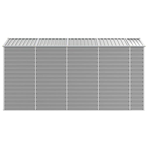 NNEVL Garden Shed Light Grey 191x385x198 cm Galvanised Steel