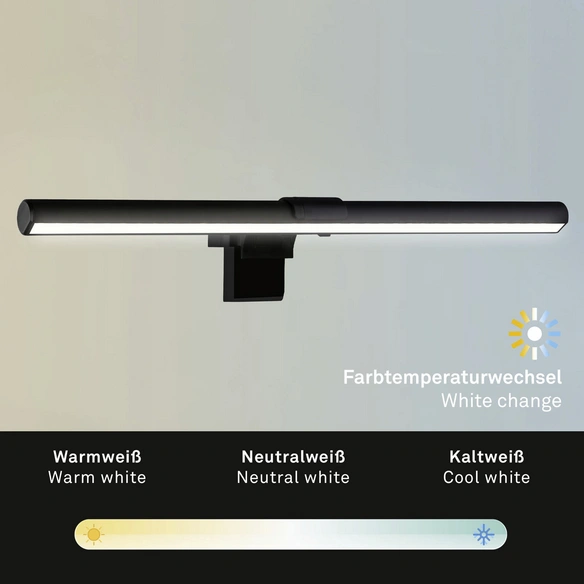 Monitorleuchte »SCREEN«, BxHxL: 5,5 x 11 x 4,05 cm, 3,5 W, Kunststoff/Metall