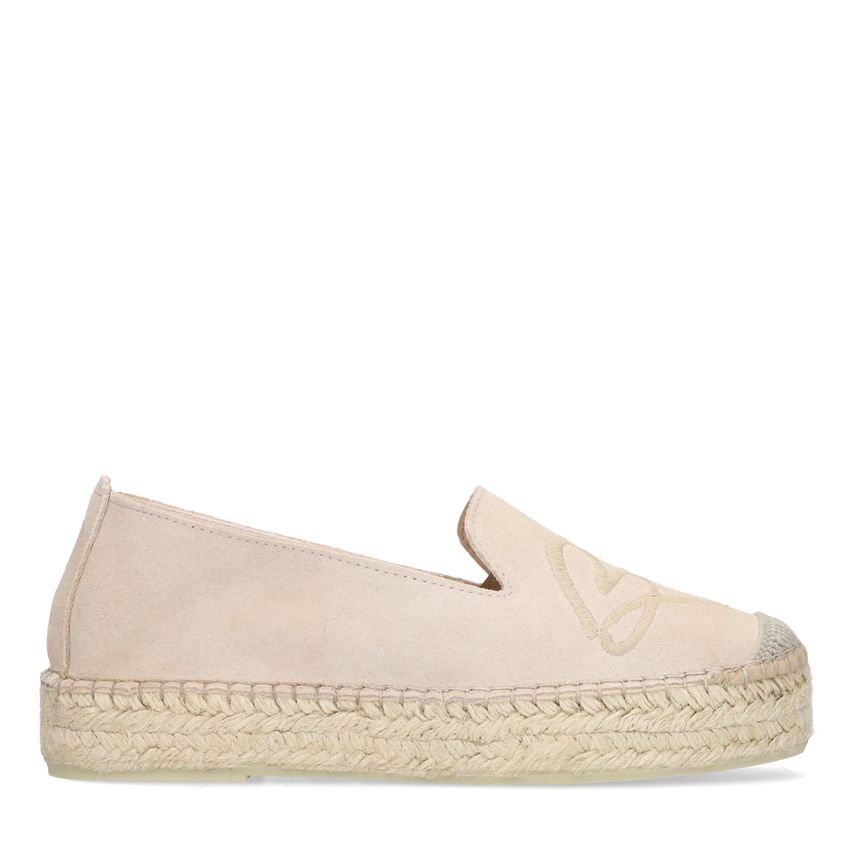 Manfield Taupe suède espadrilles