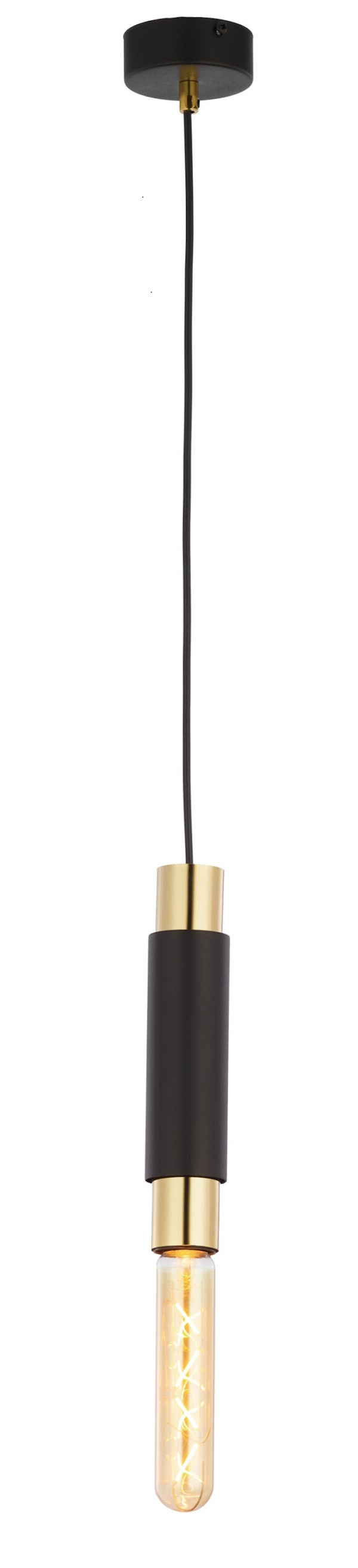 Lampa wisząca LILE czarno-złota 1xE27x40W wym:60x6x6cm IP20 Jupiter
