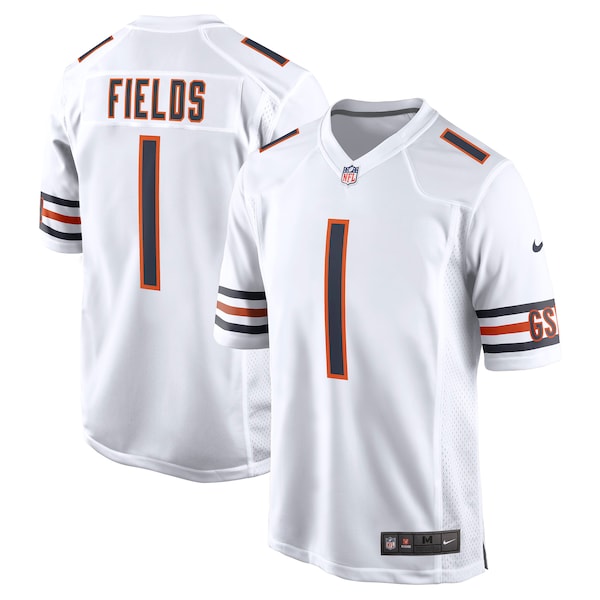 Justin Fields Chicago Bears Nike Player Game Jersey - White/Orange
