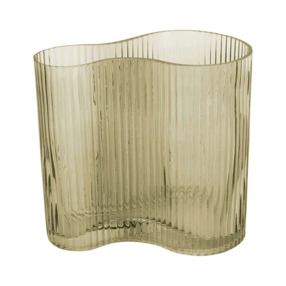 WAVE - Vase allure wave verre vert