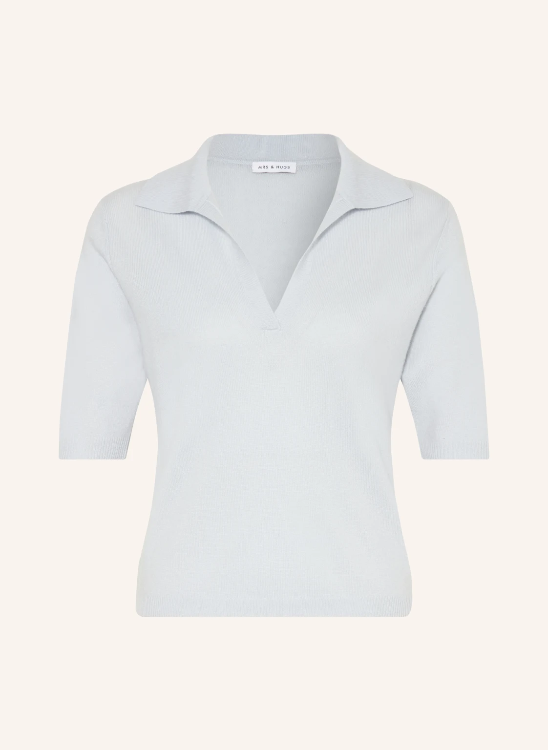 MRS & HUGS Strick-Poloshirt mit Cashmere