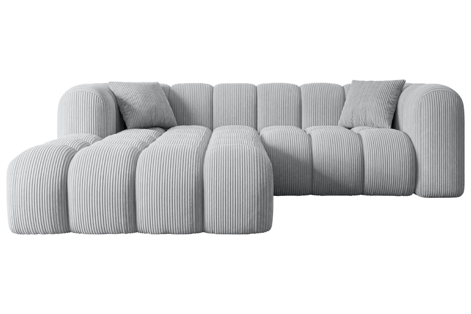 Narożnik lewostronny bez funkcji spania OLEA-L1 - 231x173x74 cm Szary
