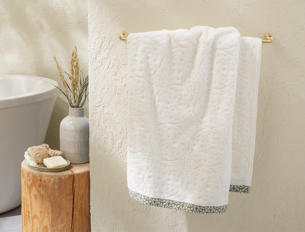 Linge de bain ciselé blancSéville