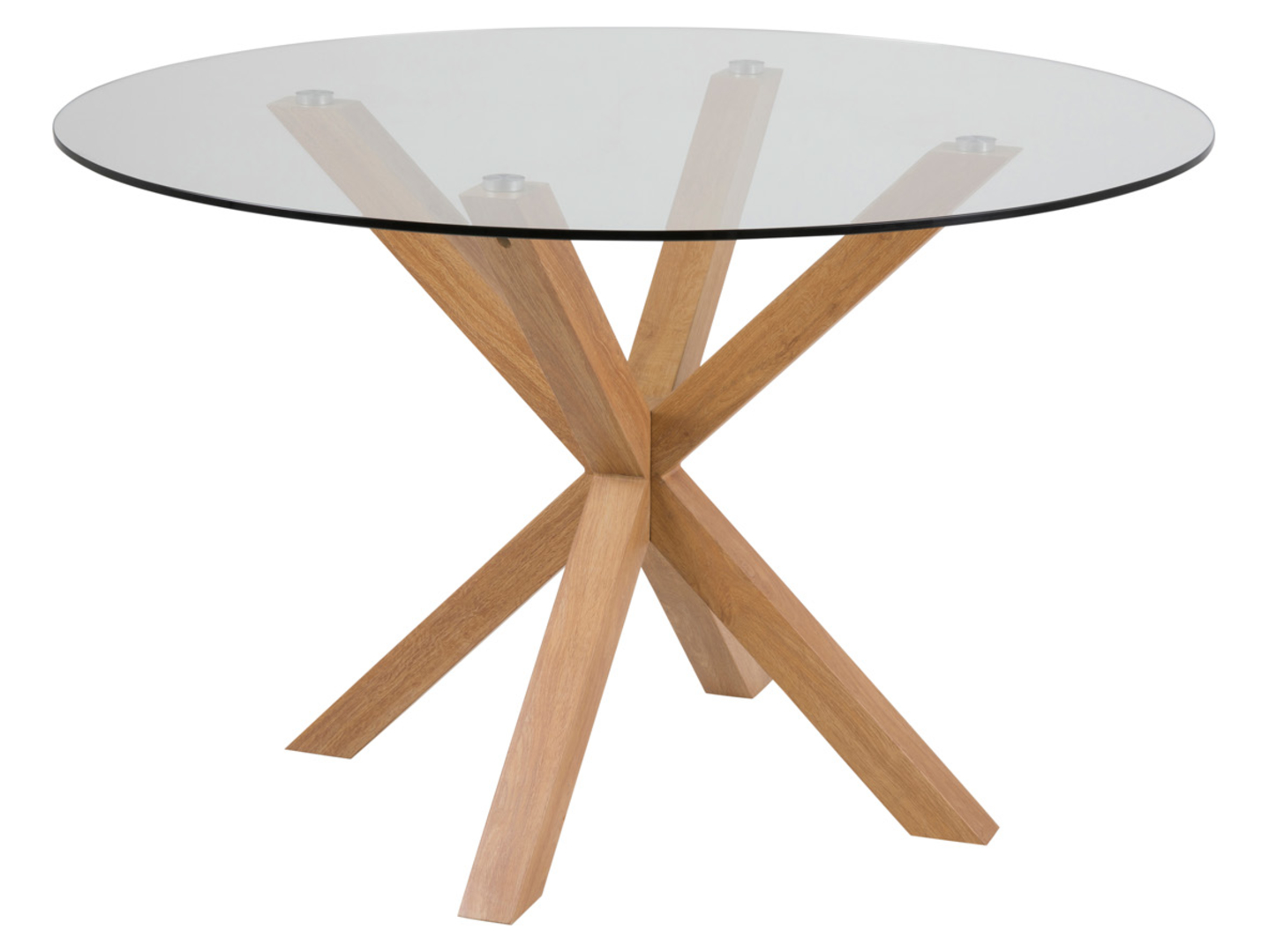 Stół okrągły Heaven 119 cm szklany