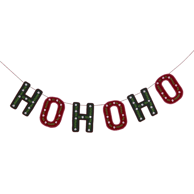 CORDÃO DECORATIVO HO HO HO BORDAR, AMAR E CELEBRAR