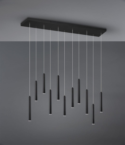 Lampa wisząca TUBULAR czarno-biała LED 11x2.5W Ciepła biel 220lm Trio