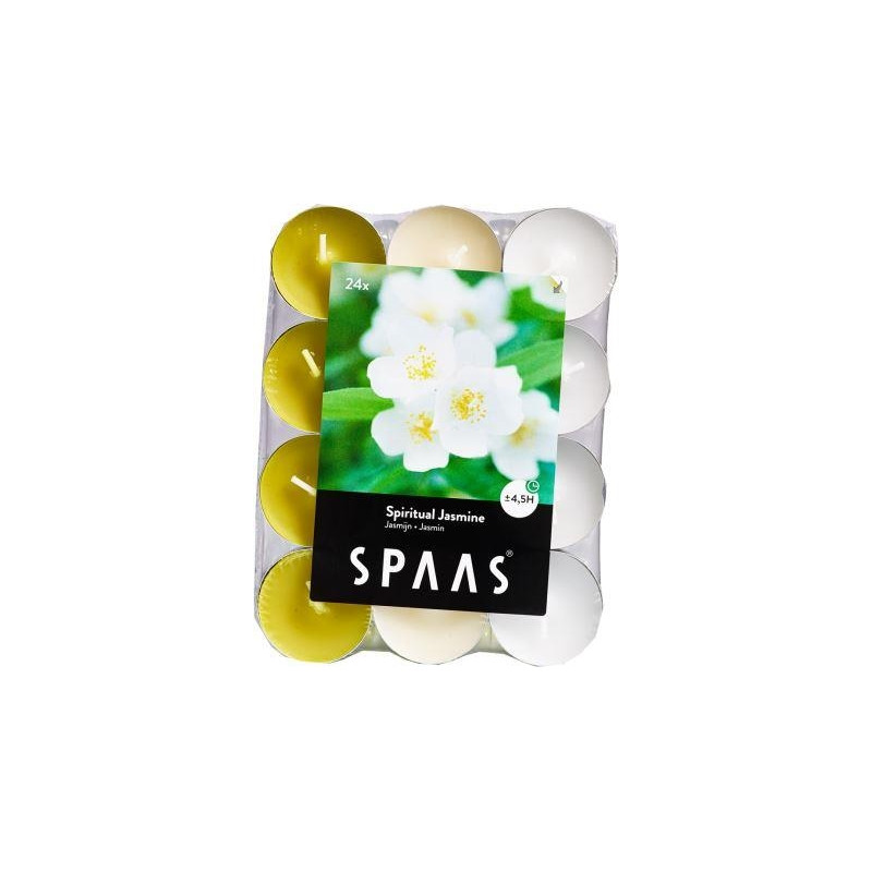 Bougie chauffe-plats parfumée jasmin 24 pièces