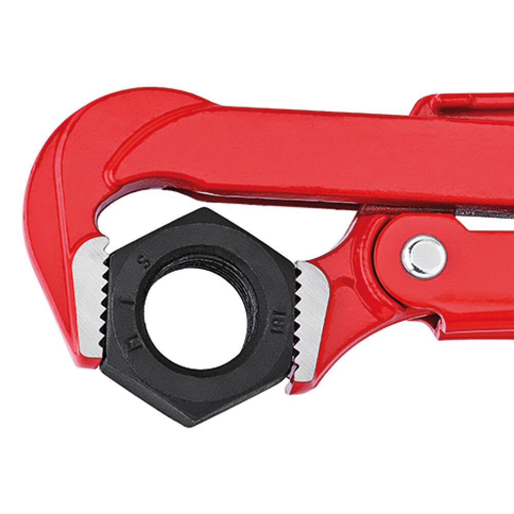 RØRTANG 90° RØDT PULVERBELAGT 420 MM