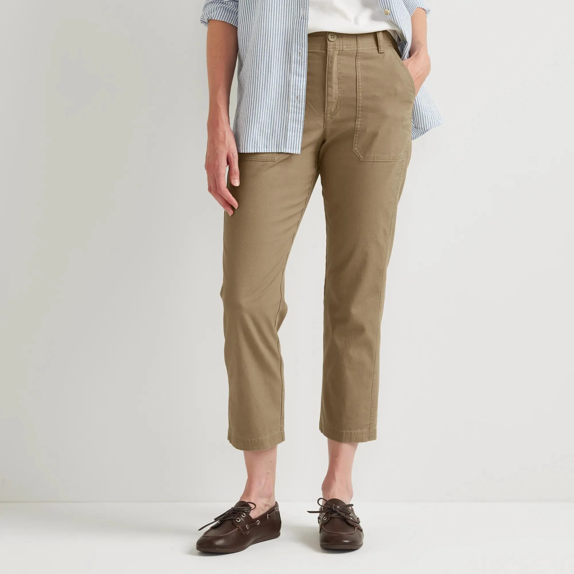 Women's Utility Stretch Canvas Kick Cropped Pants