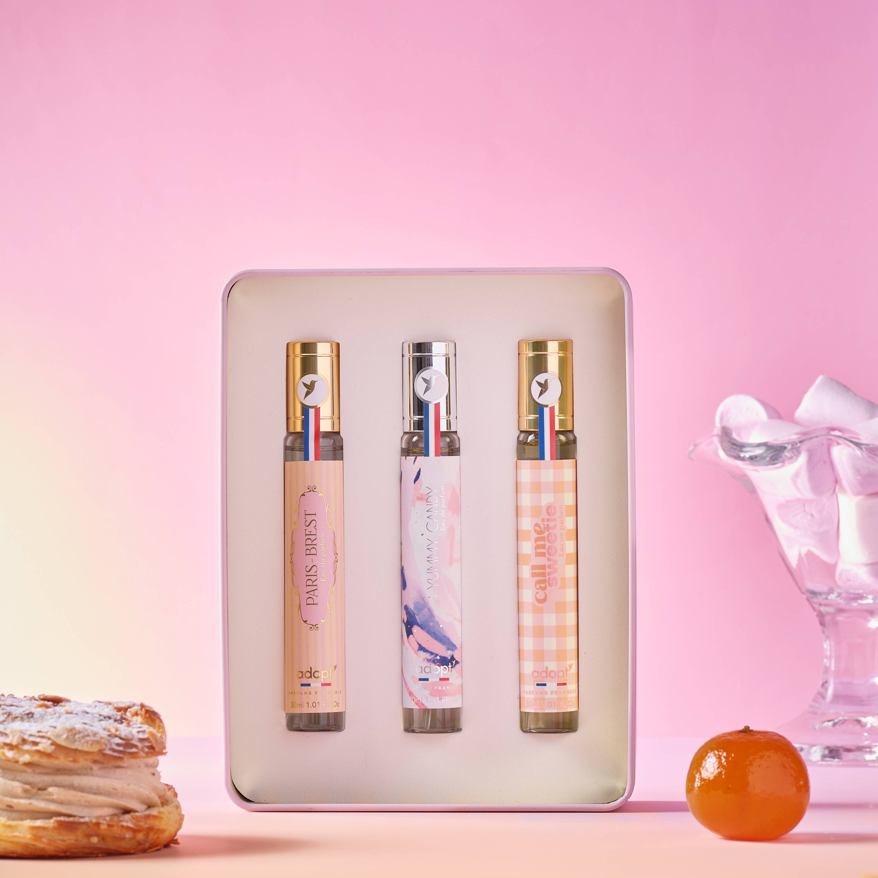 Pastry CrushCoffret métal 3 eaux de parfum 30ml - Paris-Brest   Yummy Candy   Call me Sweetie