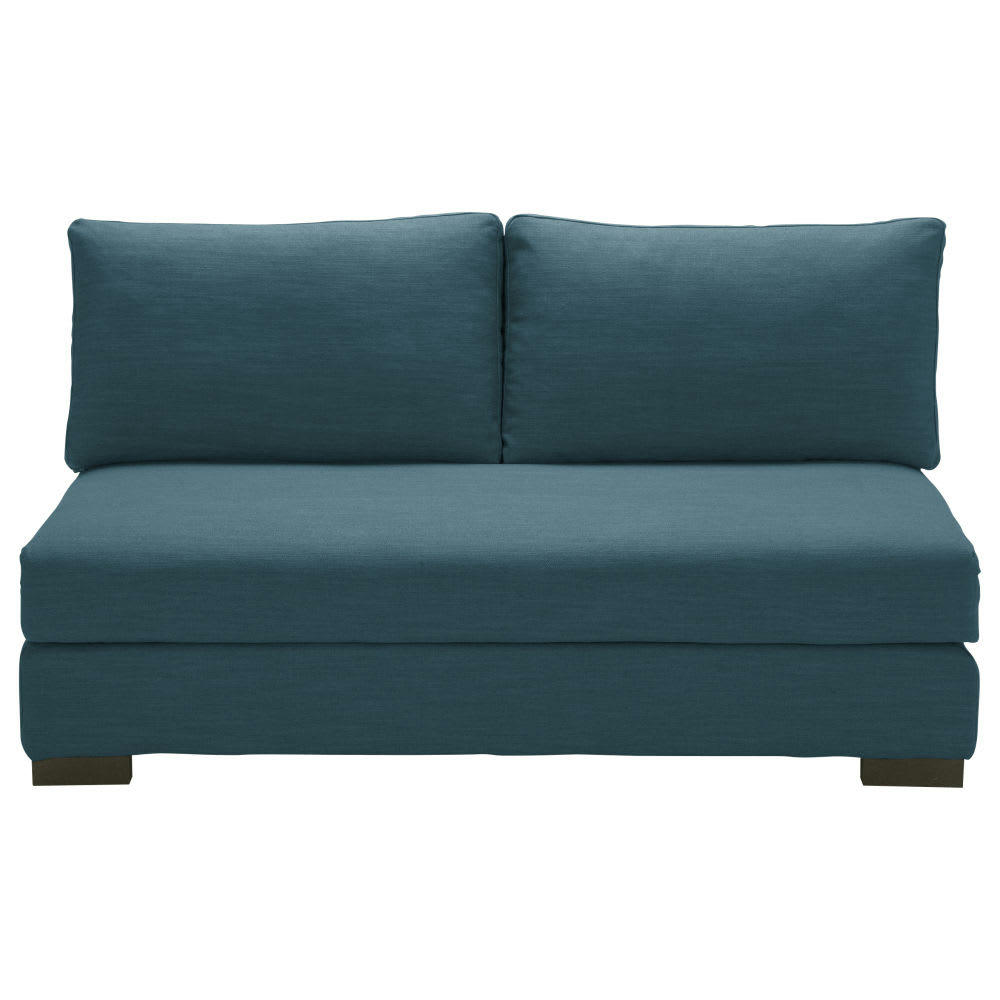 Terence - Chauffeuse pour canapé modulable 2 places bleu pétrole