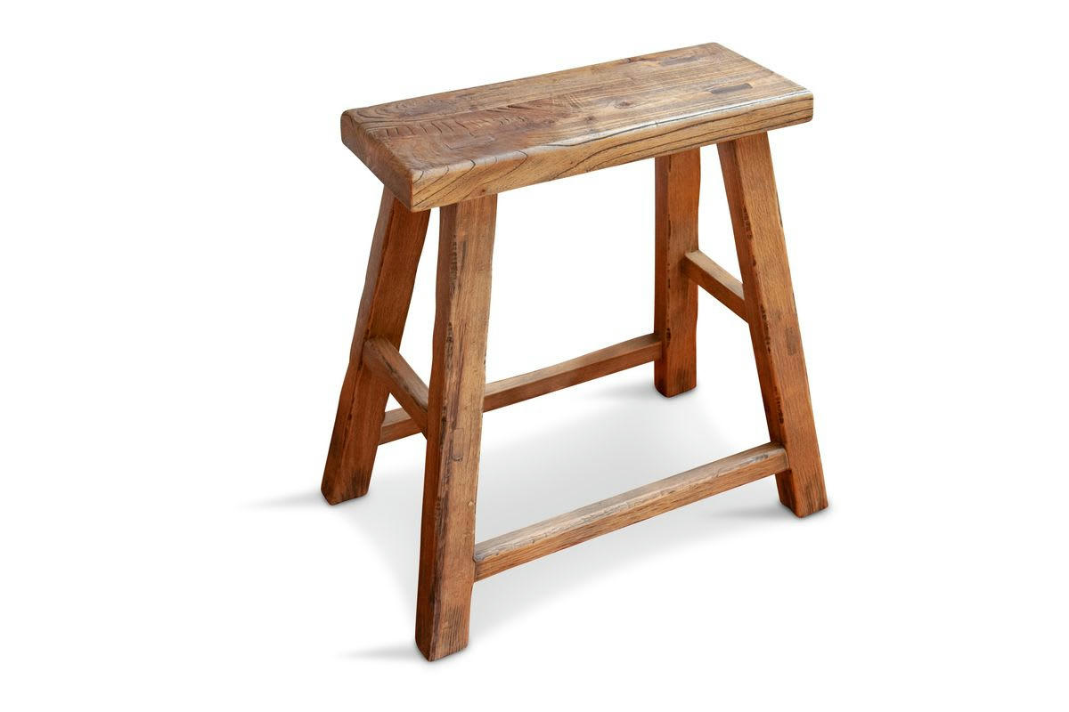 VIZZAVONA - Tabouret en bois marron