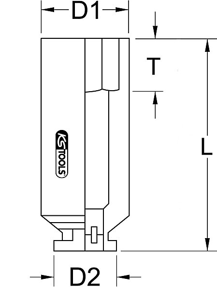KS Tools - 460.4504 - Douille à chocs 4 pans 3/4