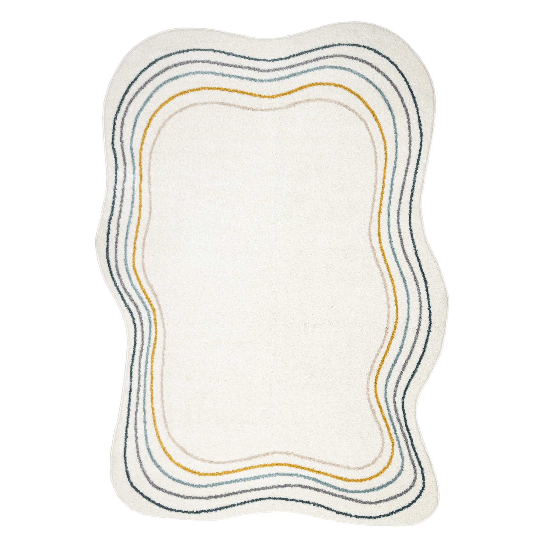 Dywan FUSION 5707 biały / ciemny zielony Shape - Abstrakcja, 160x220 cm