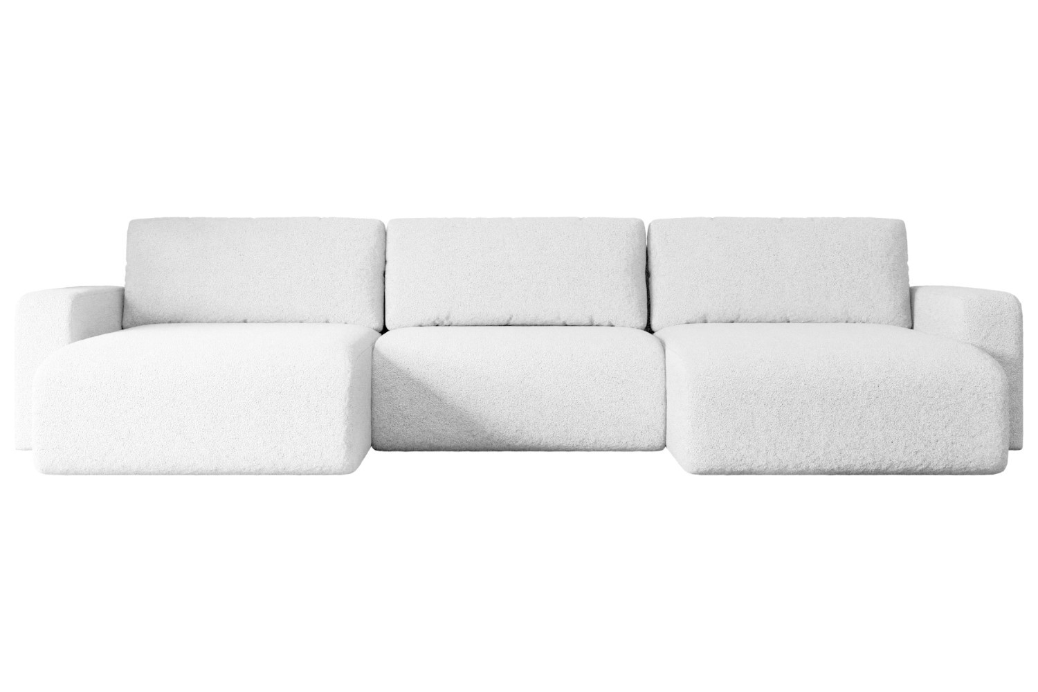 Narożnik z funkcją spania i pojemnikiem KLEEA-U - 347x143x83cm Biały