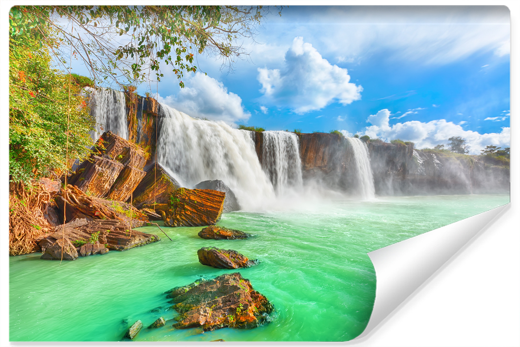 Fototapeta Zjawiskowy Wodospad Efekt 3D 90x60cm