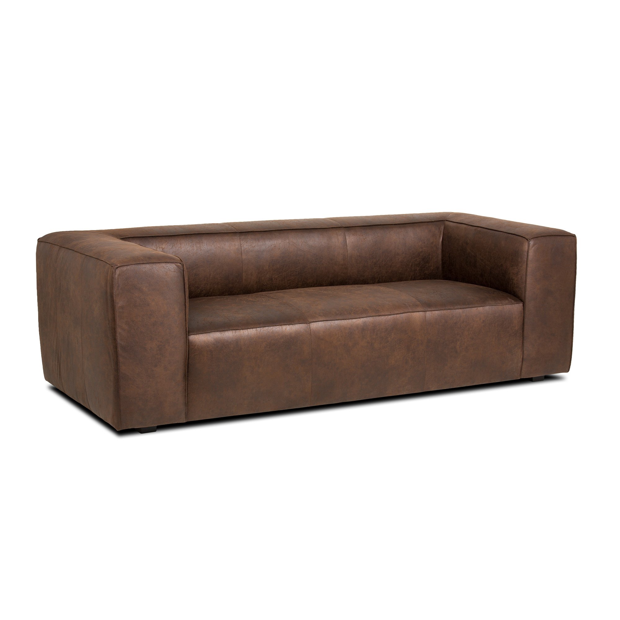 Sofá CHICAGO castanho em pele sintética