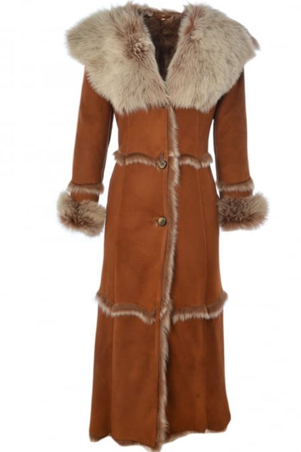 Ashwood Leather Sophia' Long Length Sheepskin Coat