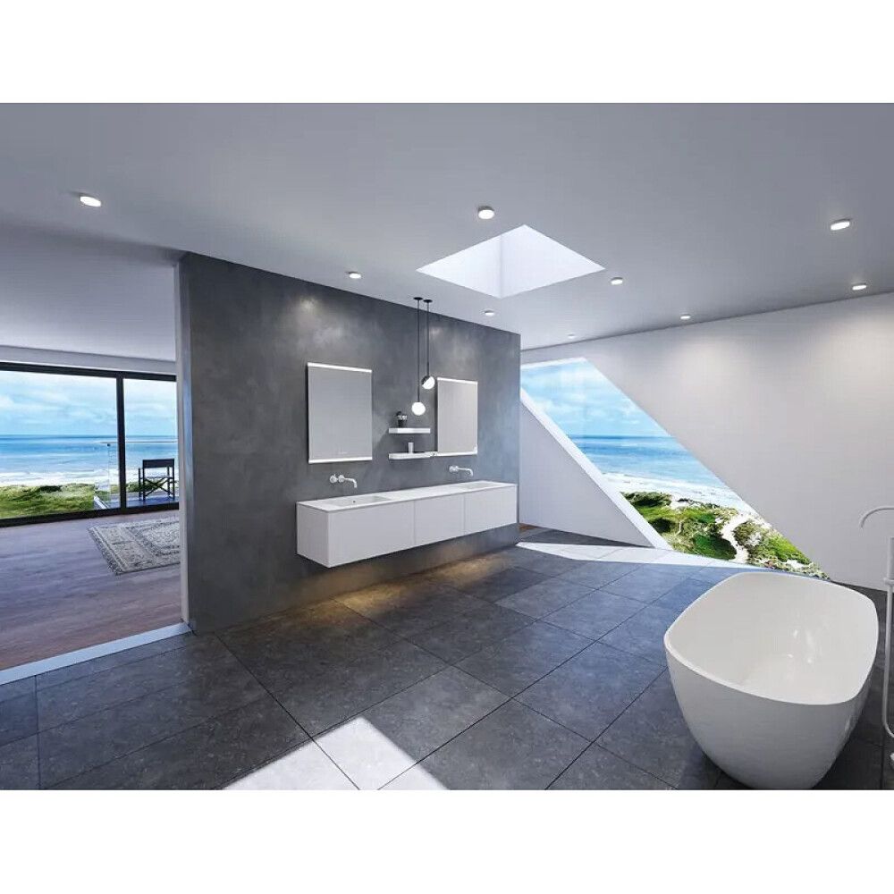 SPEIL SCANBAD PANORAMA MED LED BELYSNING 80X80CM
