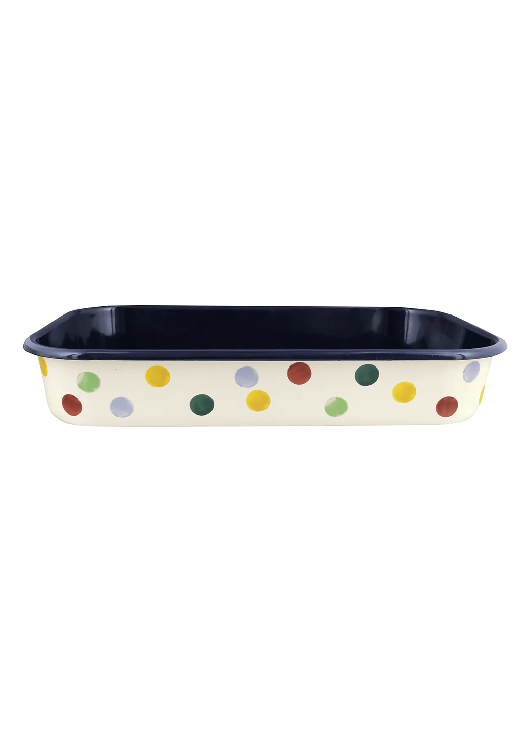 Polka Dot Enamel Roasting Dish 34cm