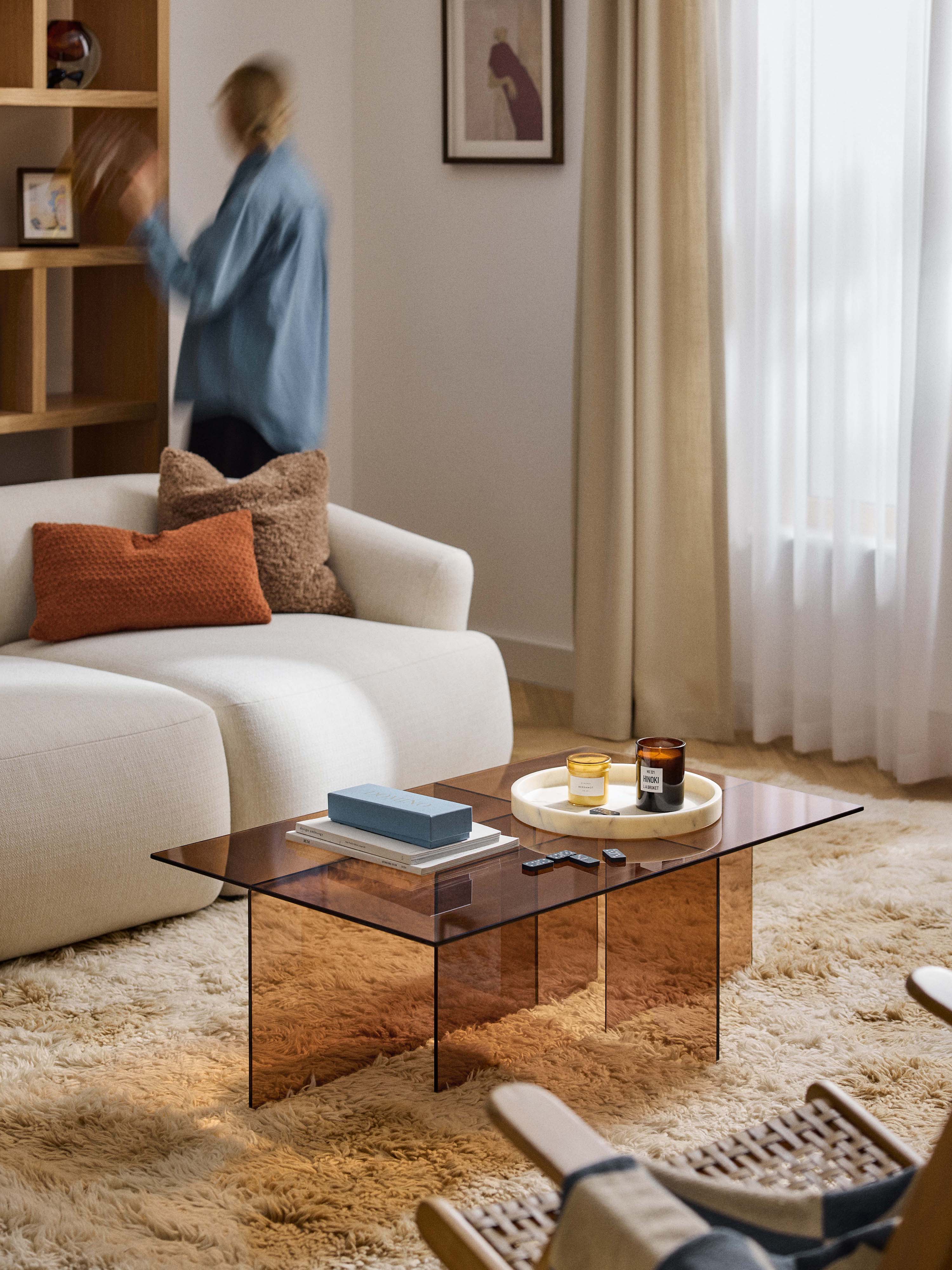 Glas-Couchtisch Anouk, B 102 cm