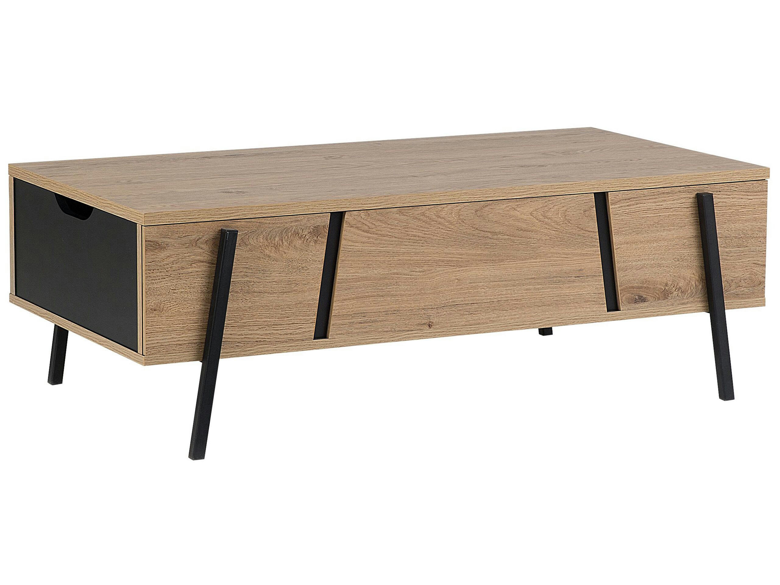 BLACKPOOL - Table basse en bois clair et noir