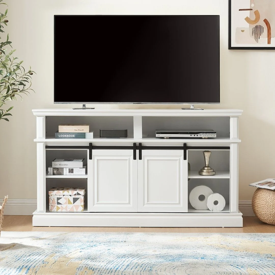 58.11 Inch Modern TV Stand with Fireplace