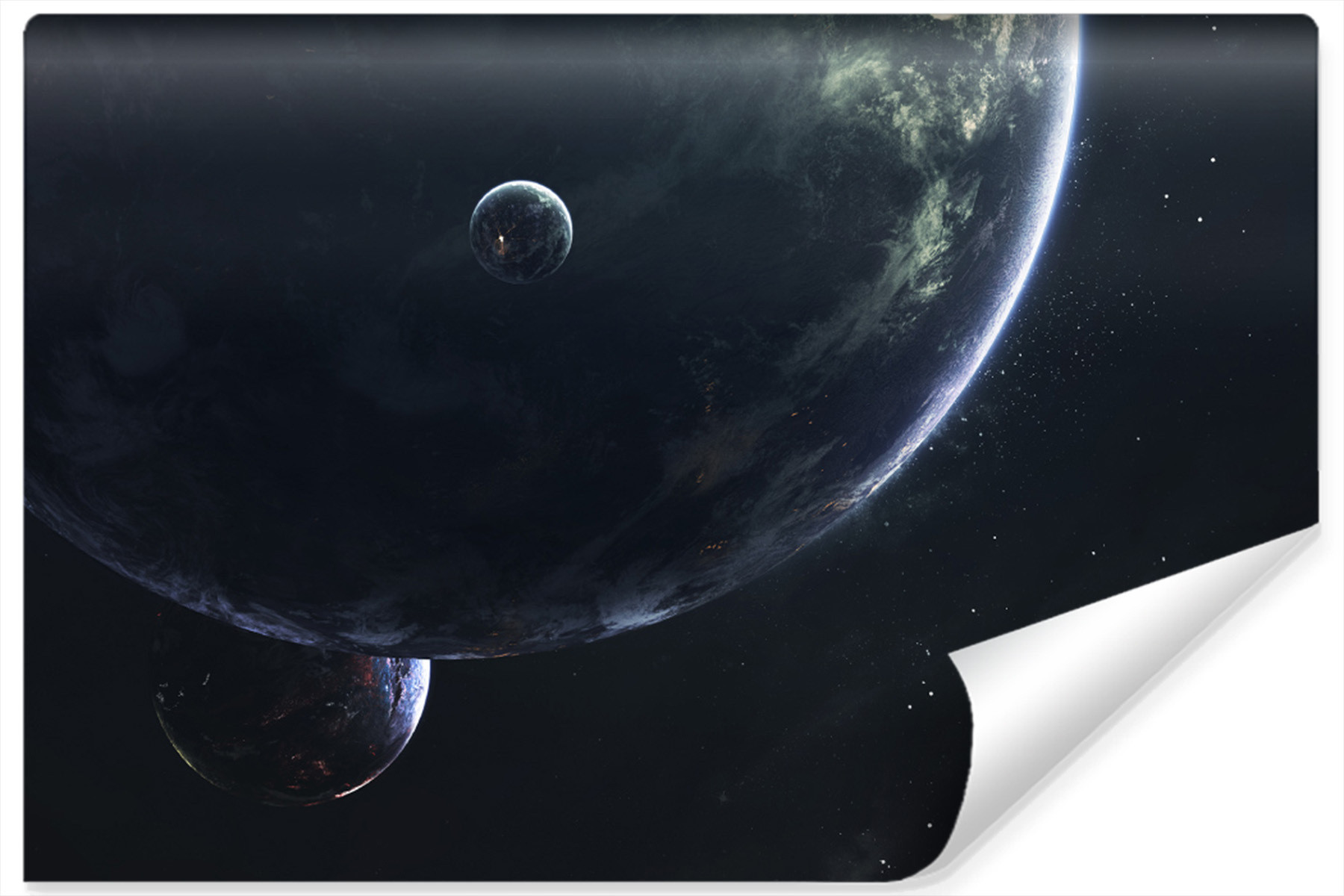 Fototapeta PLANETY Przestrzeń Kosmiczna 3D 90x60cm
