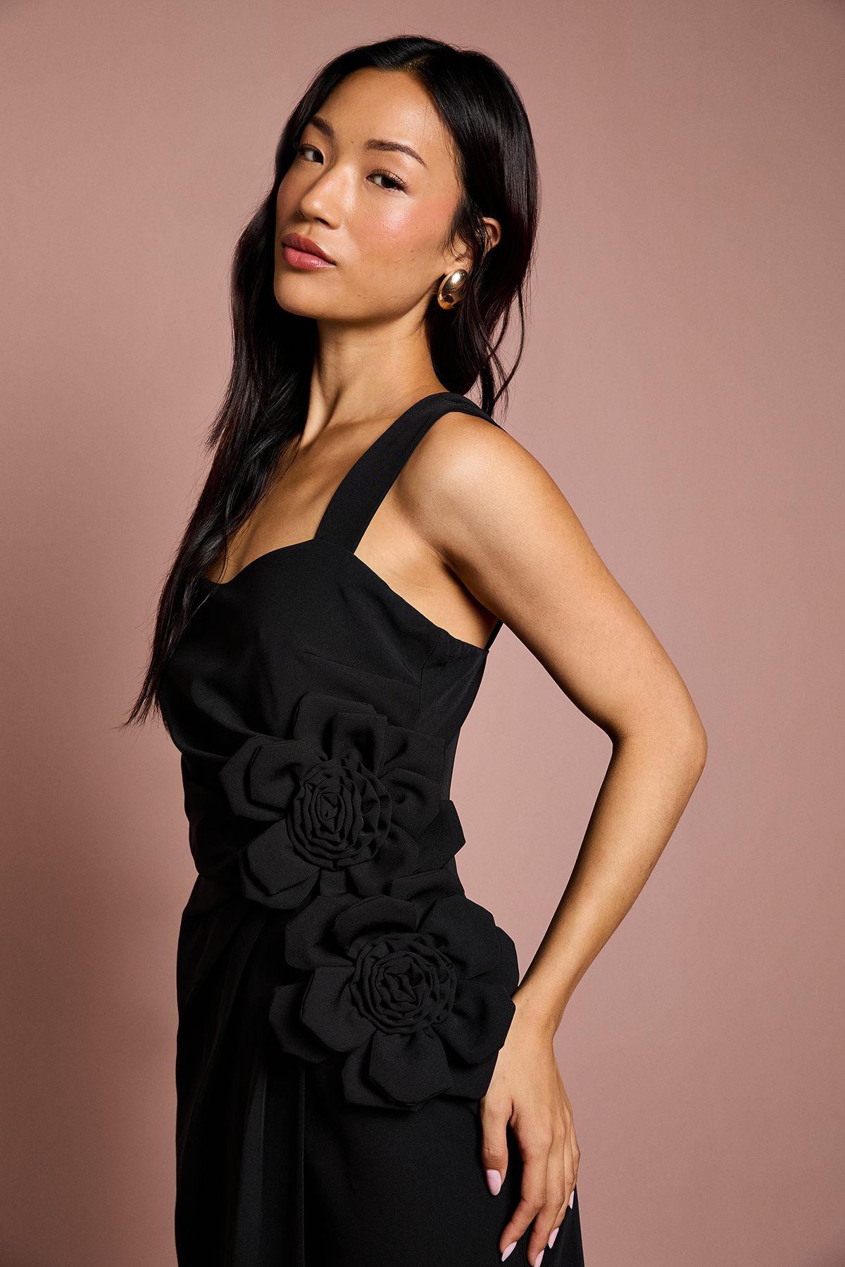 Coast Corsage Pleated Pencil Dress