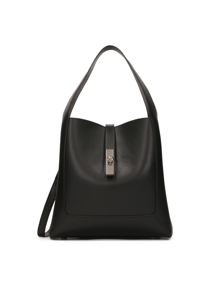 Black elegant leather handbag