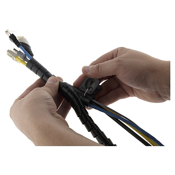 Gaine range câble diamètre 20mm 1,5m - Noir - Zenitech