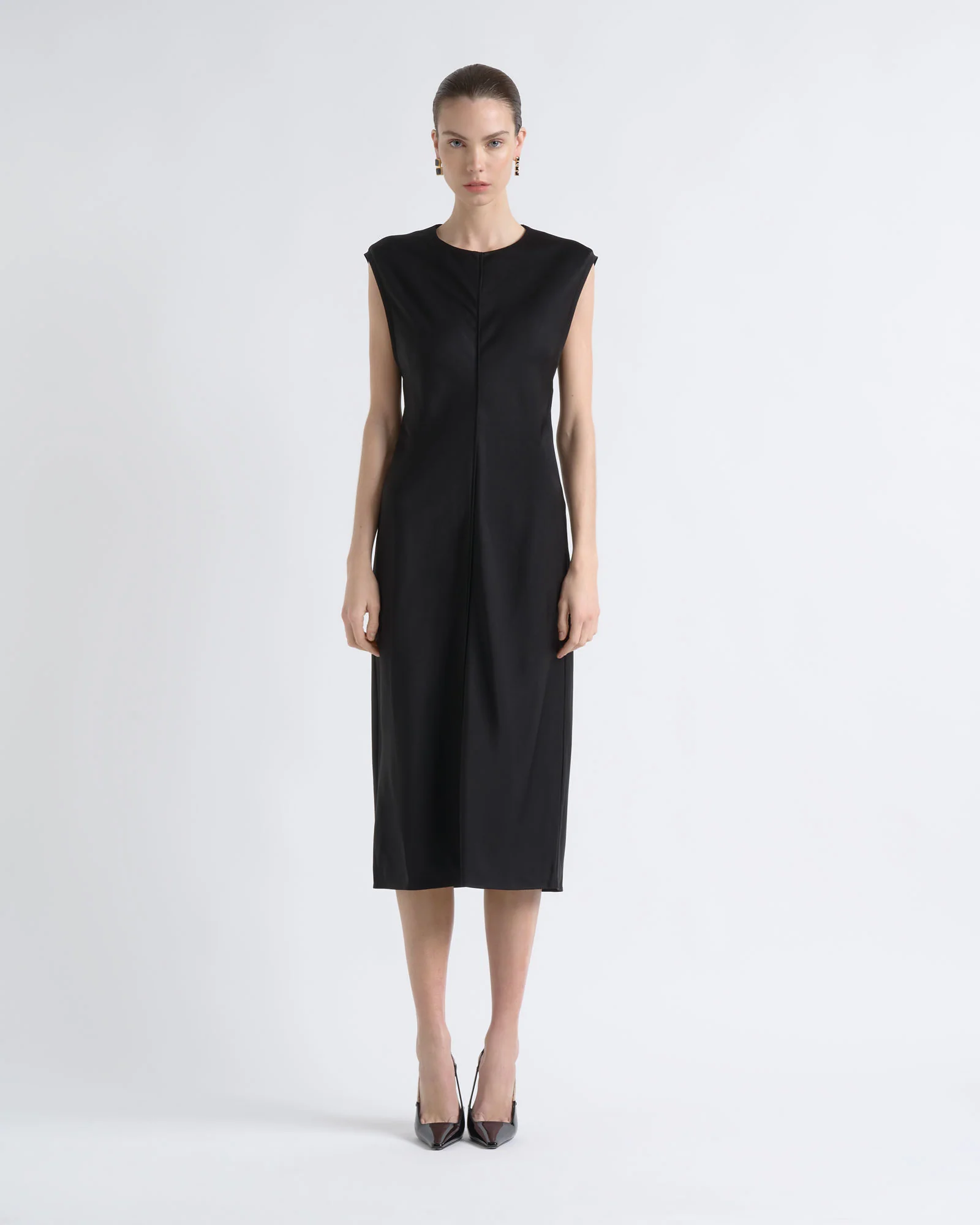 Satin Bias Midi Dress