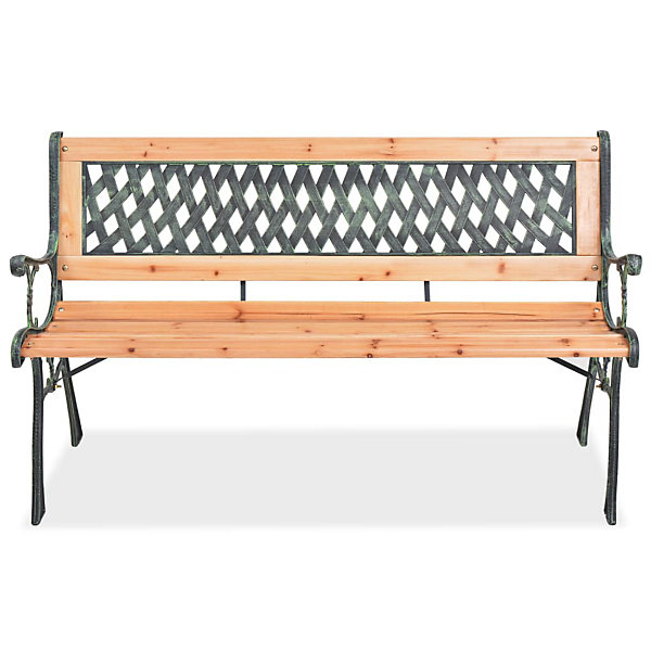 Banc de jardin meuble de patio bois Helloshop26