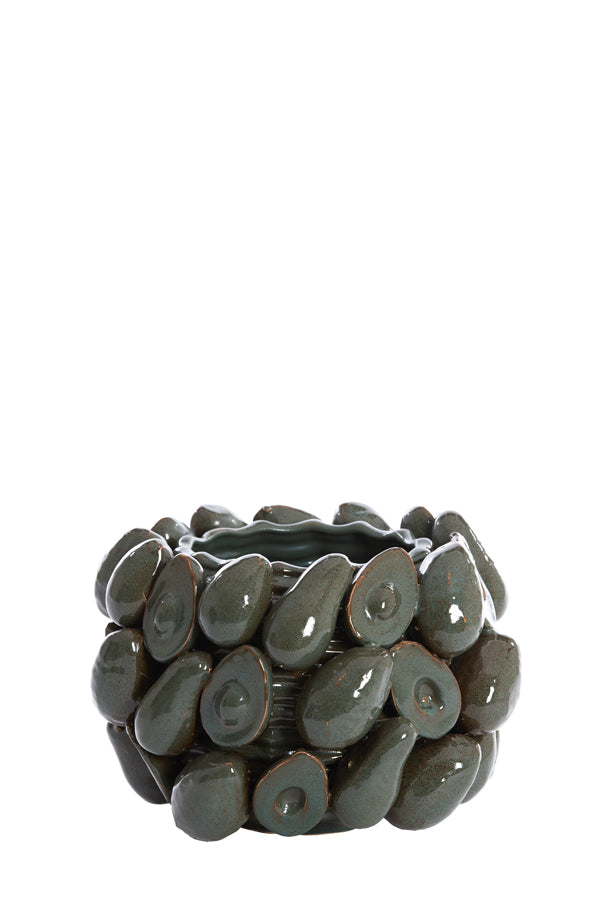 Light & Living vaas AVOCADO - Ø31.5x23cm - bruin