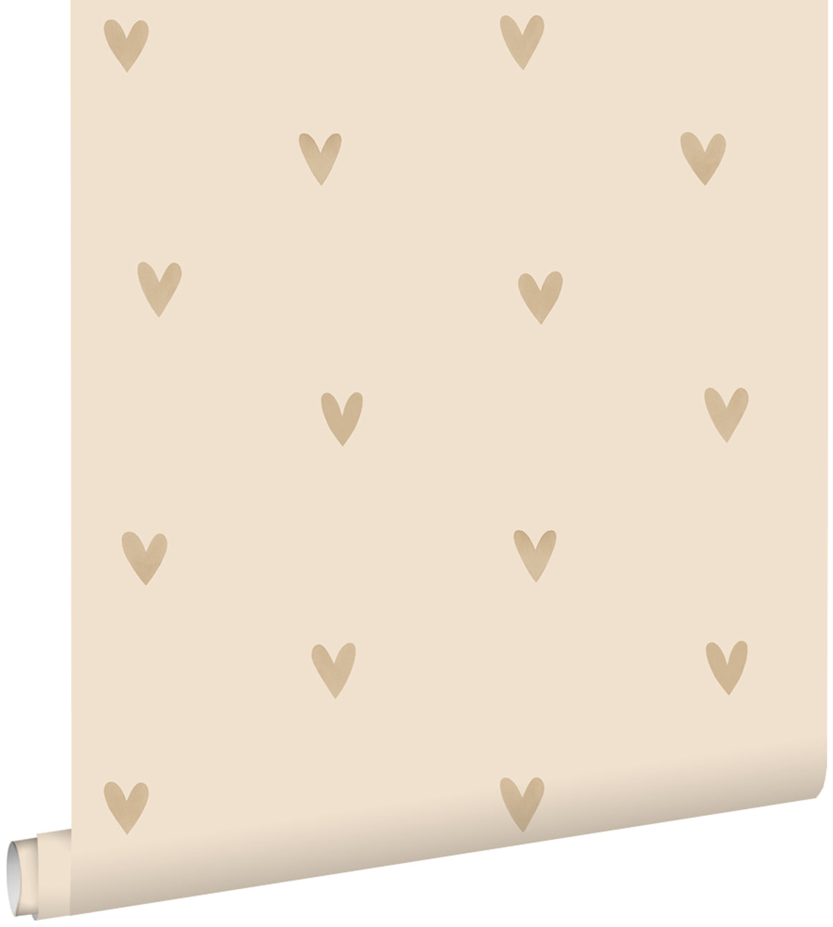 ESTAhome behang hartjes beige - 53 cm x 10.05 m - 139769