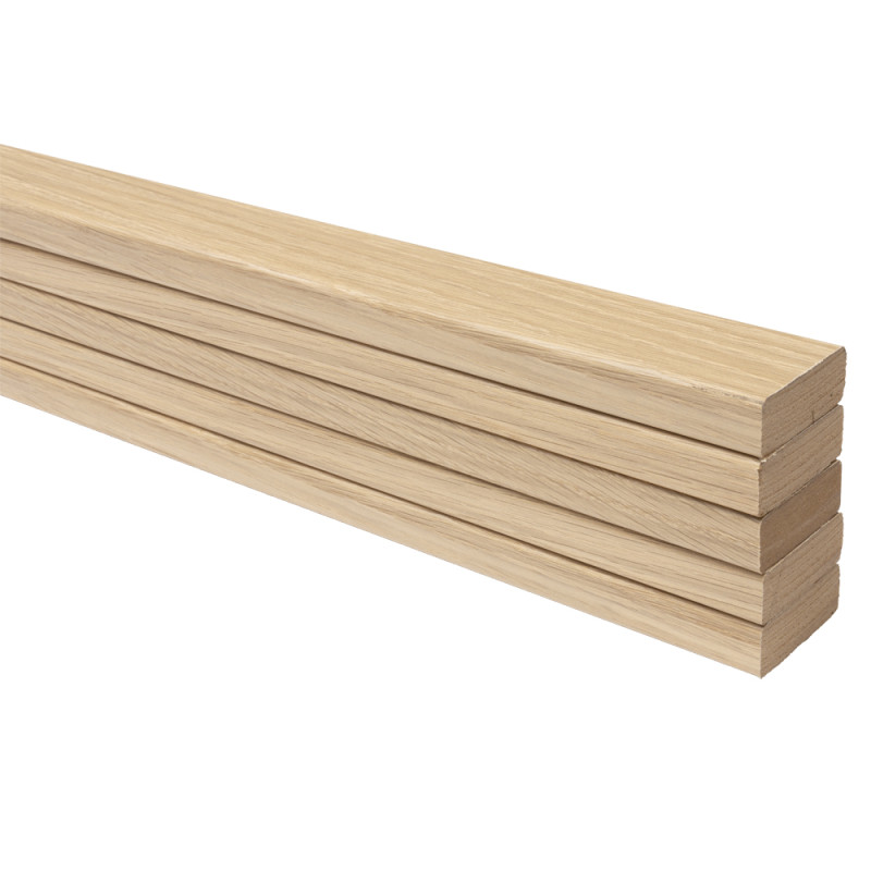 Lambris en MDF Wood Decowall chêne clair 260 x 9,2 x 4,5 cm 5 pièces CANDO