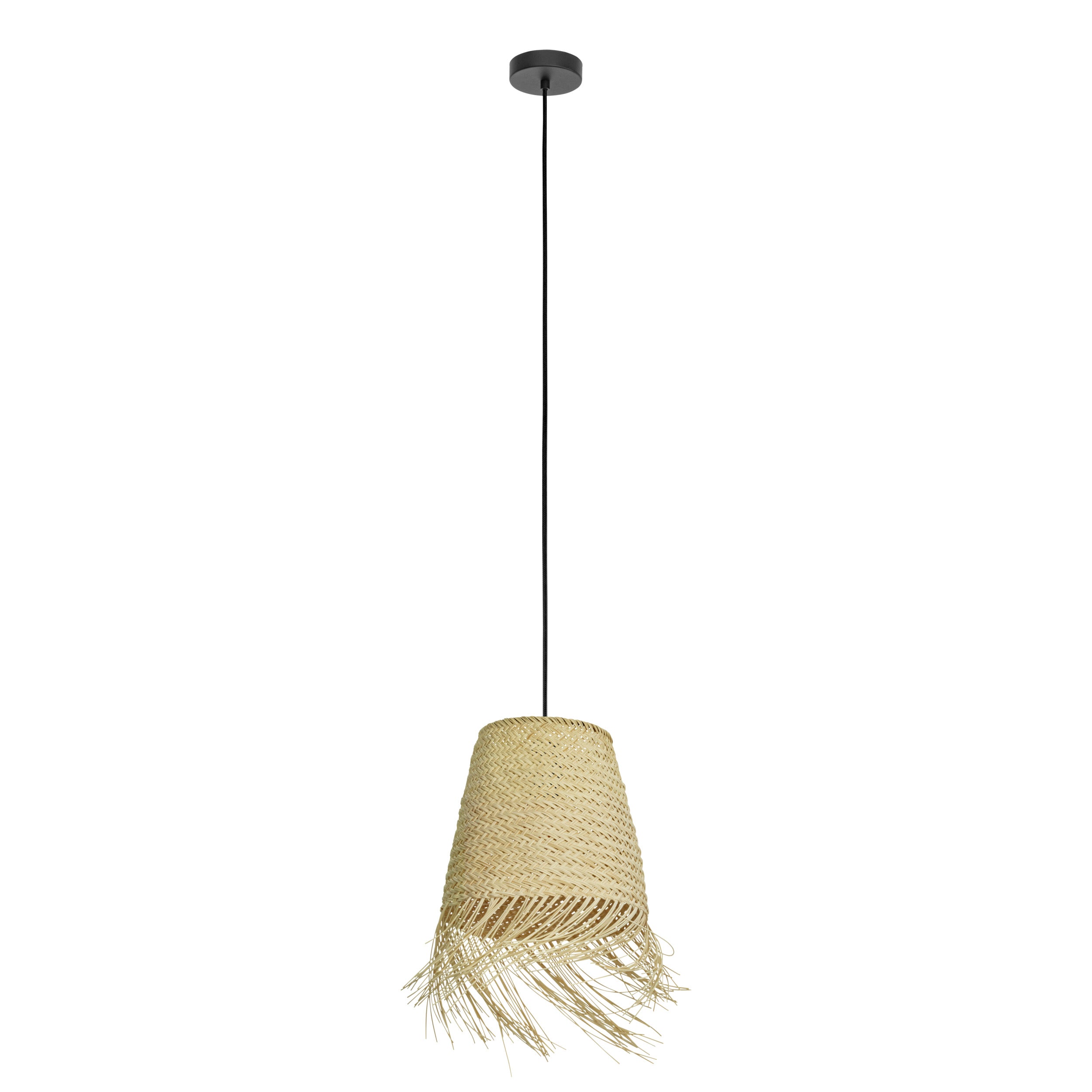 EGLO  hanglamp Aycliffe - e27 - ø 30 cm - zwart/hout