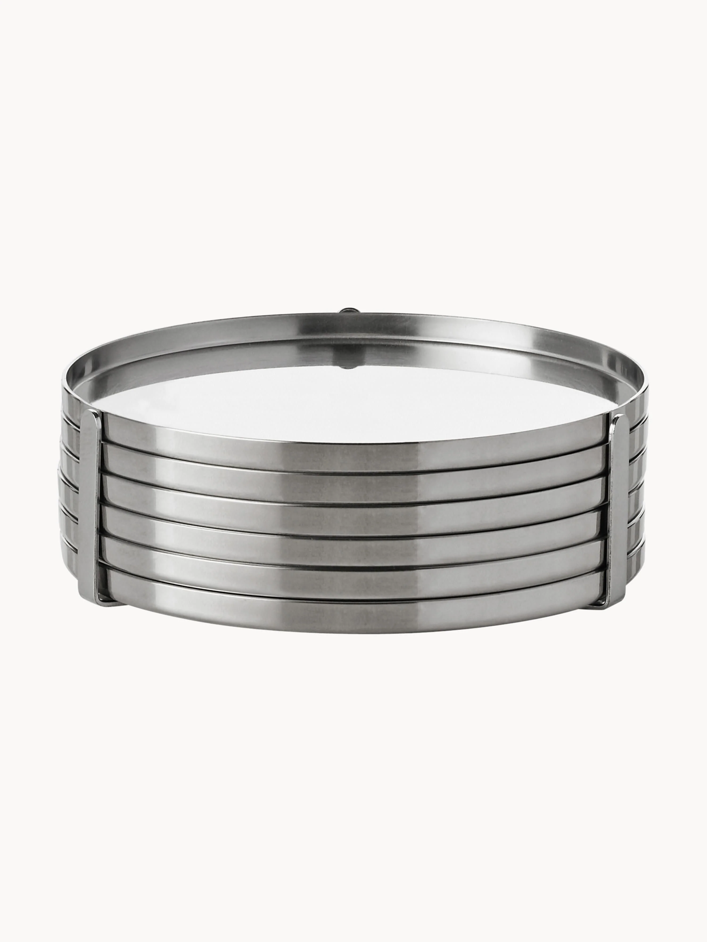 Untersetzer Arne Jacobsen mit Ständer, 6er-Set