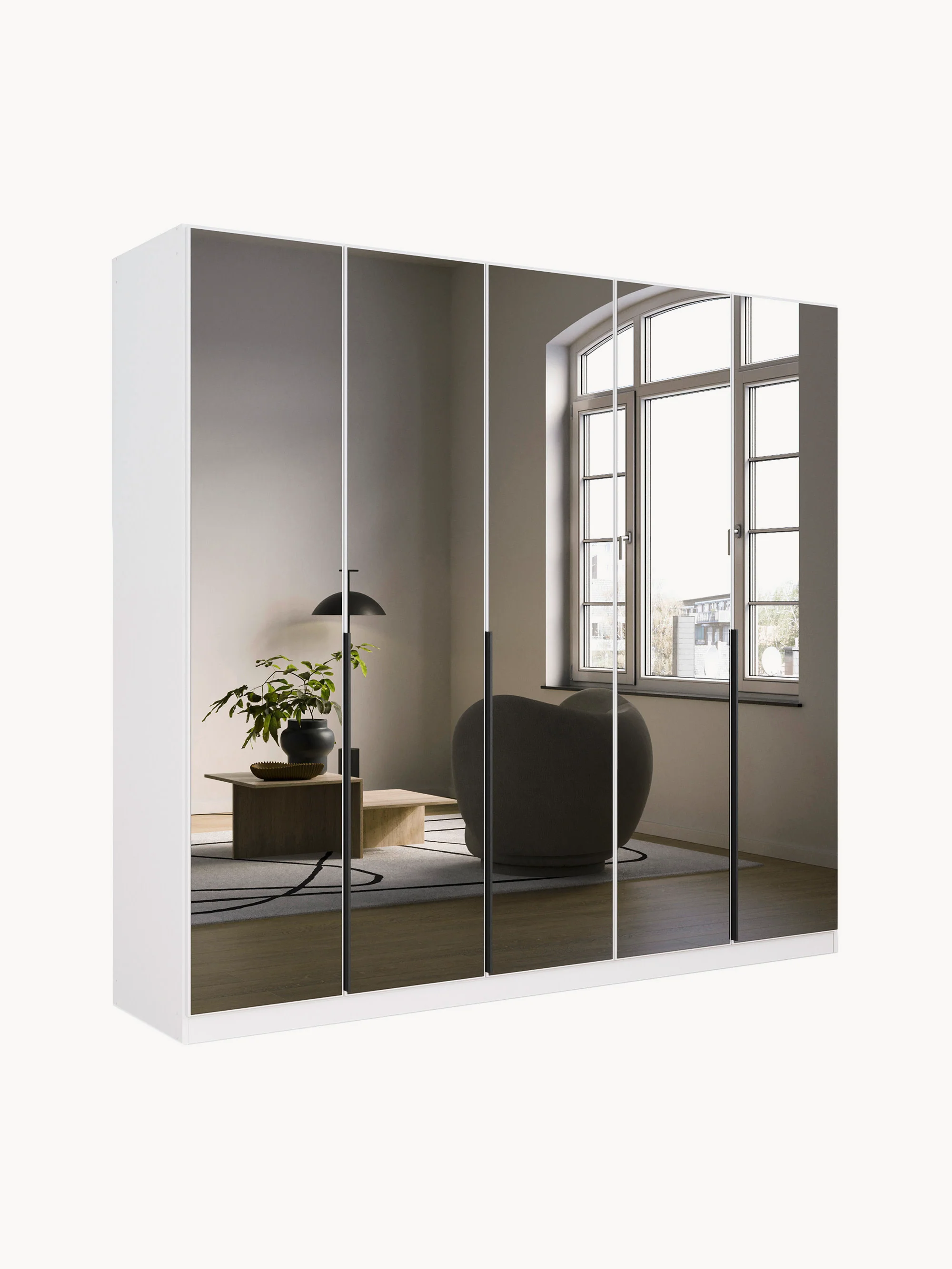 Drehtürenschrank Skyla mit Spiegeltüren