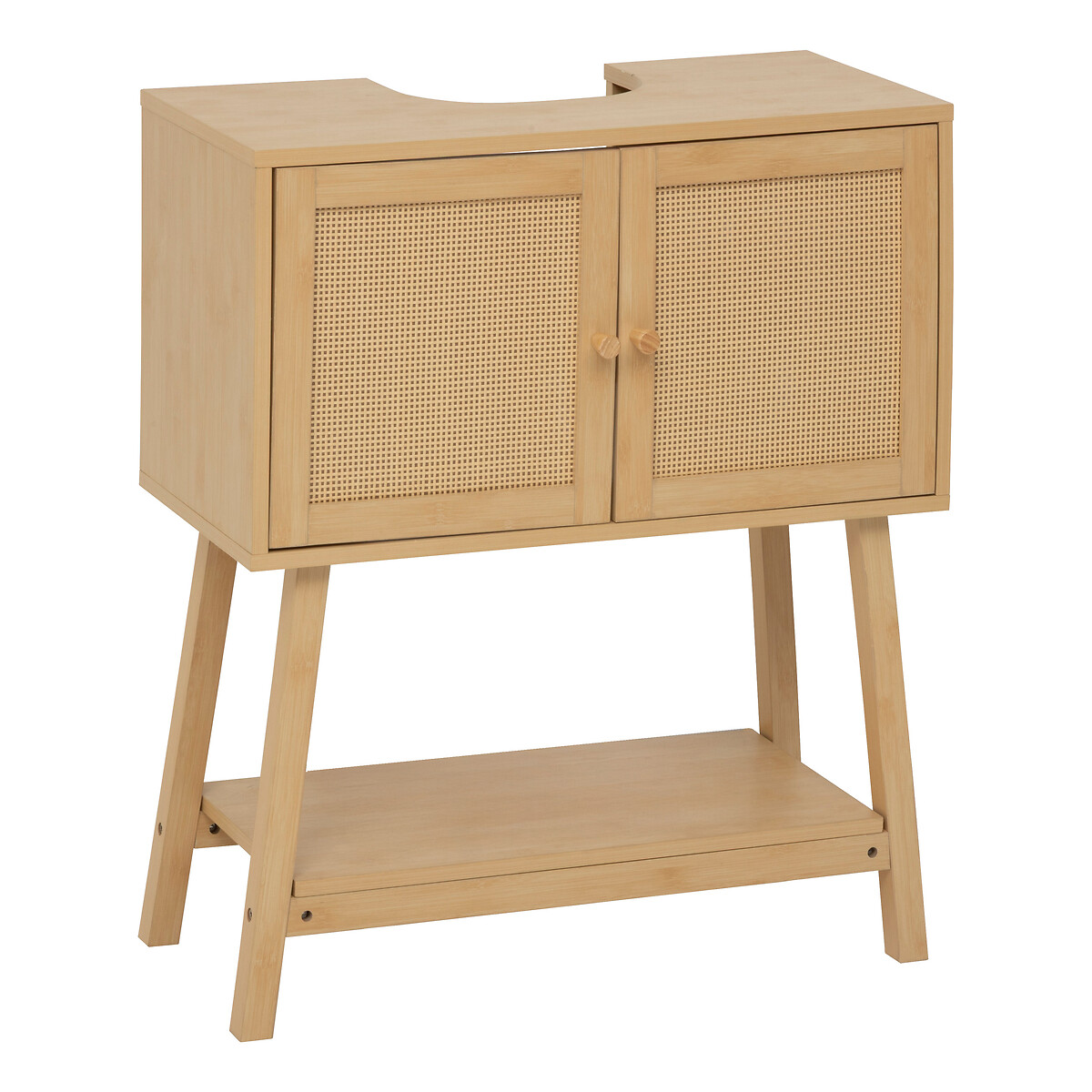 Armário para lavatório CANE castanho