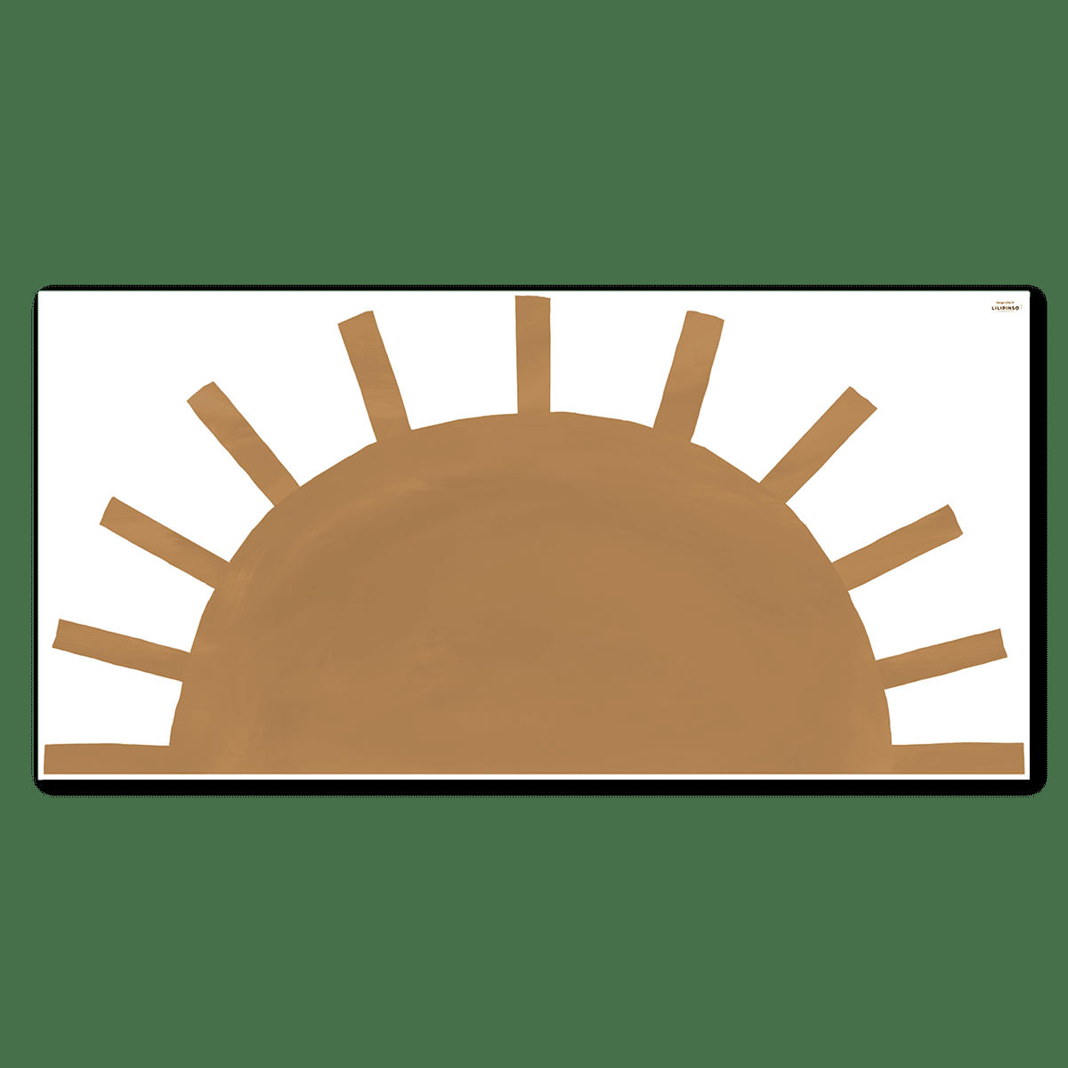 SUNNY - Sticker mural soleil  en vinyle mat moutarde