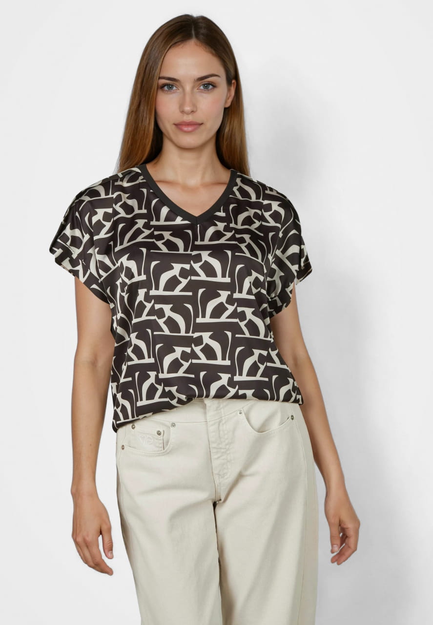 Blusenshirt mit grafischem Print