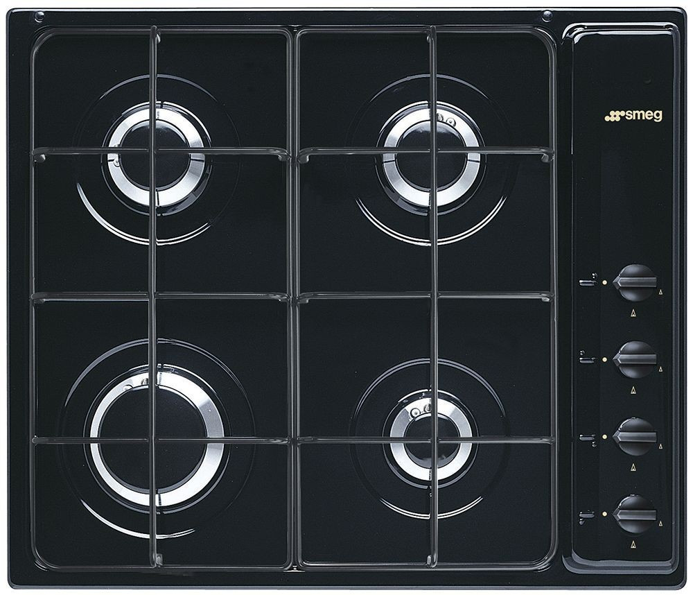 Płyta gazowa 58 cm Czarny emalia SMEG S64SN