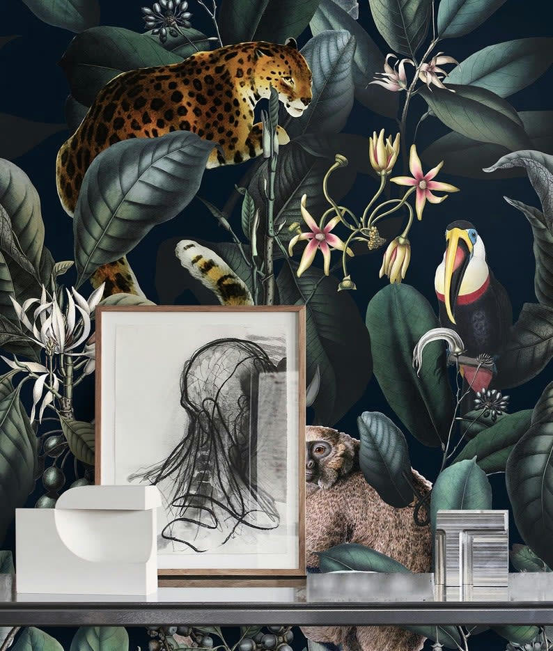 ANIMALI - Papier Peint Jungle Botanique 250x200 cm