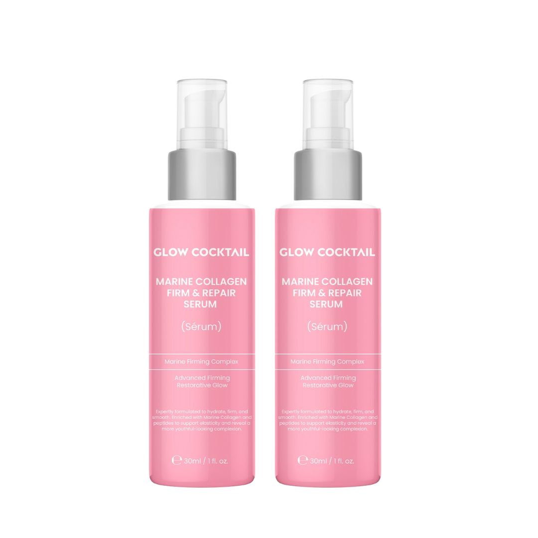 GlowCocktail London Glow 2 x Marine collagen firm & repair serum 30ml